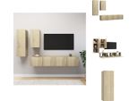 Vidaxl Set Di Mobili Tv 4 Pezzi In Legno Di Quercia Sonoma - Mobili Tv