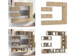 Vidaxl Set Di Mobili Tv 7 Pezzi In Legno Di Quercia Sonoma - Set Di Mobili Tv - Set Di Mobili Tv - Pensile - Pensile