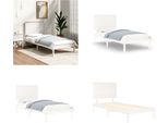 Vidaxl Letto In Legno Massiccio Di Pino Bianco 100X200 Cm - Struttura Letto - Letto - Struttura Letto In Legno