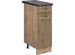 Vicco Mobiletto Base Per Cucina R-Line, 30 Cm , Pt Antracite, Rovere Artigianale/Quercia Dorata