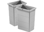 Hailo 2 Contenitori Interni 1075959 Grigio Chiaro 8 Litri 226 X 156 X 295 Mm