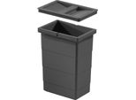 Cestino Interno Hailo 1129909 Con Coperchio Grigio Scuro 8 L 226X156X295 Mm