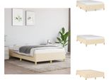Vidaxl Struttura Letto Crema 120X200 Cm In Tessuto - Letti E Strutture Letto