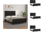 Vidaxl Struttura Letto Con Testiera Nera 140X200 Cm In Pelle Finta - Letti E Strutture Letto