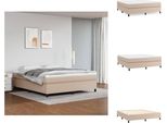 Vidaxl Letto A Molle Insacchettate Cappuccino Marrone 160X200 Cm In Pelle Finta - Letti & Reti