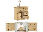 The Living Store Credenza 87X40X76 Cm Massivholz Kiefer