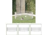 The Living Store Recinto Ruspante 10 Pezzi 54X60 Cm Ferro Zincato