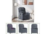 The Living Store Poltrona Massaggiante In Velluto Grigio Scuro