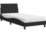Vidaxl Letto Con Materasso "Hanko"" Nero 90X200 Cm In Velluto"