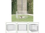 The Living Store Gabbia Per Conigli 78X54X54 Cm Ferro Zincato