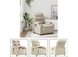 The Living Store Poltrona Massaggiante In Ecopelle Crema