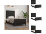 Vidaxl Struttura Letto Con Testiera Nera 90X200 Cm In Pelle Finta - Letti E Strutture Letto
