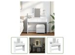 The Living Store Comodino Con Illuminazione Led Bianco 100X40X130 Cm