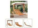 The Living Store Altalena Hollywood Con Tetto In Abete Massiccio Con Finitura In Teak