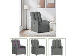 The Living Store Poltrona Massaggiante In Tessuto Grigio Scuro