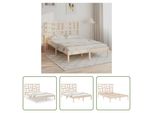 The Living Store Letto In Legno Massiccio 160X200 Cm