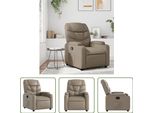 The Living Store Poltrona Relax Cappuccino-Marrone In Pelle Finta