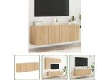 The Living Store Pareti Tv 2 Pezzi Rovere Sonoma 60X30X41 Cm