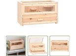 The Living Store Gabbia Per Criceti 60X30X35 Cm In Legno Massiccio D'abete