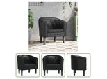 The Living Store Sedia Club In Pelle Finta Nera