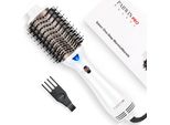 Spazzola Per Capelli E Volume, Spazzola Ovale 4 In 1 Per Asciugatura, Stiratura E Volume, Cura Ionica, 1000 Watt, Bianco