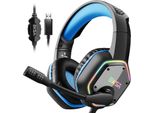 Cuffie Da Gioco, Cuffie Per Pc Con Microfono, Audio Surround 7.1 E Luci Rgb, Cuffie Con Microfono A Filo Con Cancellazione Del Rumore,