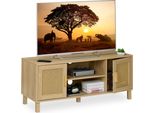 Relaxdays Tv Lowboard Design Rattan