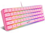 Tastiera Da Gioco Rgb Cablata Al 60%, Mini-Tastiera A 61 Tasti Con 11 Retroilluminazione Rgb Chroma, Keycaps In Abs Flottanti, Completa Di