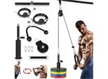 Sistema Di Fitness Con Carrucola Cavo Lat Pulldown Cavo Pulley Trainer Avambraccio Allenamento Della Forza Con Corda Tricipiti, Barra Per Lat Pulldown Per Bicipiti, Sistema Di Carrucola Home Gym