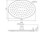 Beitz & Walz Aqvadesign Kopfbrause 250 Mm Oval, Chrom