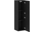 Vidaxl Mobile Tv A Parete In Rovere Nero 30,5 X 30 X 110 Cm Materiale In Legno