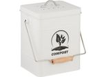 Bidone Per Compost Relaxdays Con Filtro Antiodore 6 Litri