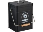 Bidone Per Compost Relaxdays Con Filtro Antiodore 6 Litri