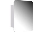 Vicco Specchio Contenitore Bagno Zino, 70 X 50 Cm Con Ripiani, Bianco