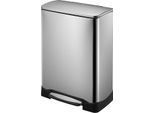 Eko - Pattumiera A Pedale Neo-Cube Per La Raccolta Differenziata 28+18 Litri - Acciaio Inox - Acciaio Inox Opaco