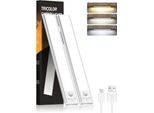 Flowood Sotto-Unità Luce Cucina Led, Sensore Di Movimento Illuminazione Mobile 24 Cm, 3 Modalità Di Colore, Dimmerabile, 1500 Mah Usb Ricaricabile Interruttore A Striscia Led