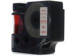 Jetworld Nastro Di Ricambio Dymo D1 Rosso Su Trasparente, 24 Mm X 7 M (53712)