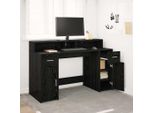 Maison Exclusive - Scrivania Rovere Nero 140 X 55 X 91 Cm Materiale Ligneo
