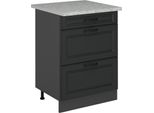 Vicco Mobiletto Base Per Cucina R-Line, 60 Cm Pl Marmo, Antracite Casa Di Campagna/Antracite
