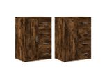 Syfax™ Credenze 2 Pz Rovere Fumo 59X39X80 Cm In Legno Multistrato