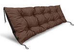 Cuscino Da Giardino 120X40 Cm Impermeabile Per Panchina Pallet Marrone