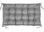 Cuscino Da Giardino 120X80 Cm Per Panchina Pallet Impermeabile Grigio