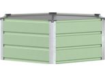 Vidaxl Fioriera Verde Pastello 129 X 129 X 45 Cm In Acciaio