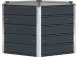 Vidaxl Fioriera Antracite 129 X 129 X 75 Cm Acciaio