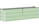 Vidaxl Fioriera Verde 160 X 40 X 45 Cm In Acciaio