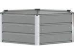 Vidaxl Fioriera Grigio Chiaro 129 X 129 X 45 Cm Acciaio