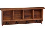 Vidaxl Appendiabiti Marrone 70 X 11 X 27 Cm In Legno Massiccio Di Mogano