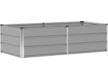 Vidaxl Fioriera Grigio Chiaro 160 X 80 X 45 Cm In Acciaio