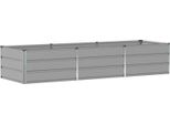 Vidaxl Fioriera Grigio Chiaro 240 X 80 X 45 Cm In Acciaio