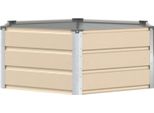 Vidaxl Fioriera Avorio 129 X 129 X 45 Cm Acciaio